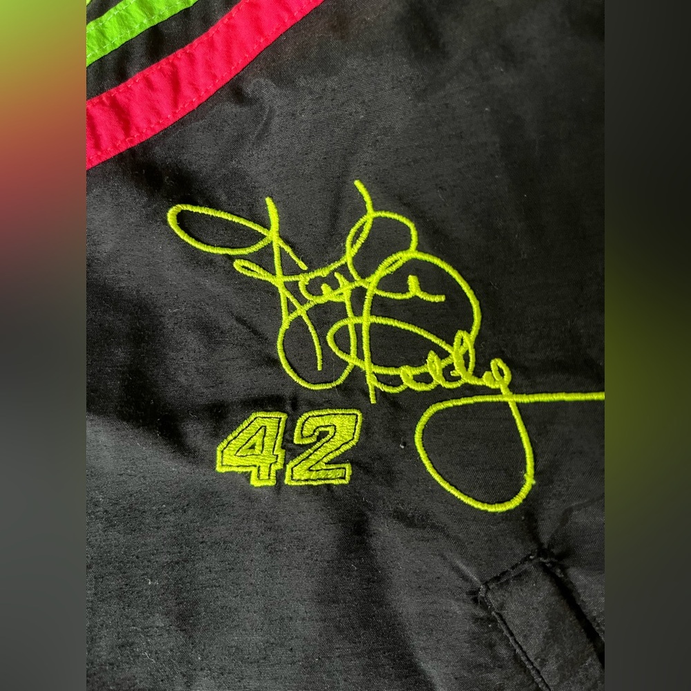 Vtg 90s Motorsport Kyle Petty #42 Racing Pit Crew Jacket Mellow Yellow Sabco M - Picture 4 of 8